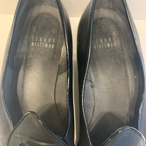 Stuart Weitzman US 8.5 Black Loafers Genuine Leather round toe - Picture 6 of 12